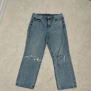High rise straight ankle express jeans size 10